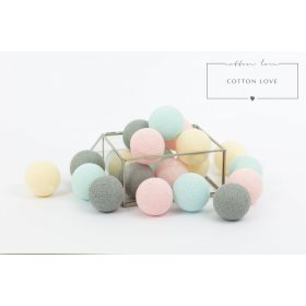 Baumwolle leuchtend LED Kügelchen Cotton Balls - pulverig, cotton love